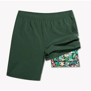 Chubbies The Greeneries Mens Medium Compression Lined Athlounger Shorts 7"